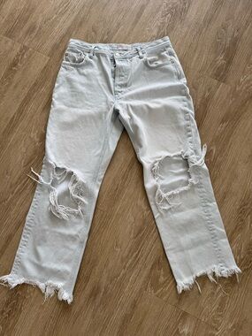 We the Free Light Wash Distressed Jeans